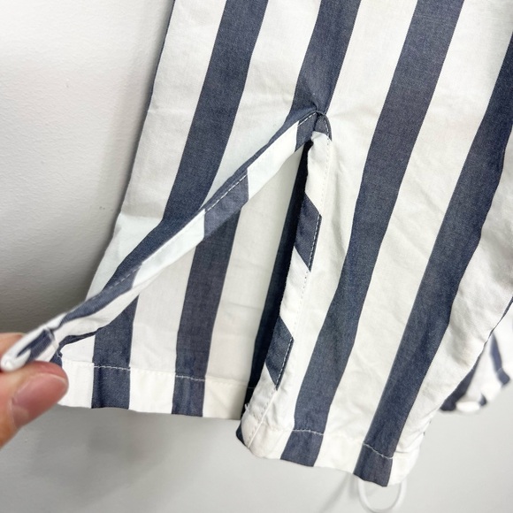 Peak Performance Sweden pure cotton blue white stripe boxy oversized top S - Picture 11 of 16